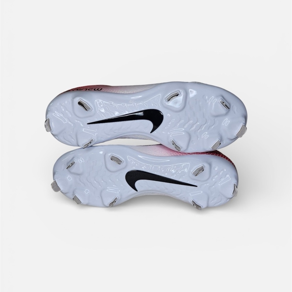 Nike Hyperdiamond 4 Pro Fastpitch Cleats Women 7.5 Metal Red White - Picture 2 of 12
